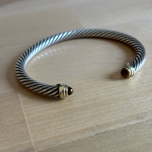 Authentic David Yurman Cable Bracelet with Citrine and 14k Gold - Picture 2 of 9